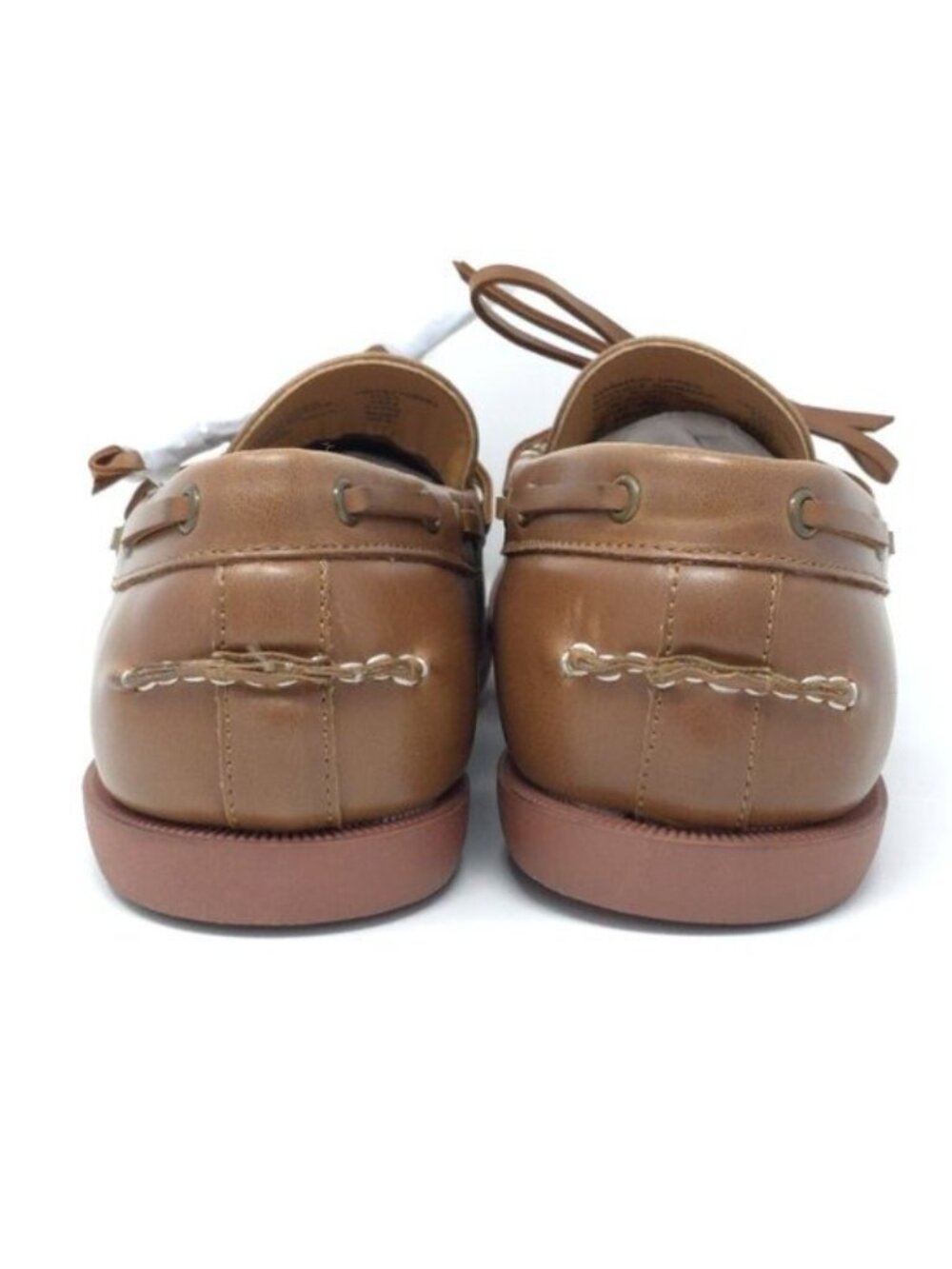 New Club Room Sean Cognac Leather Boat Shoes Slip-On Men’s 9M - Picture 5 of 10
